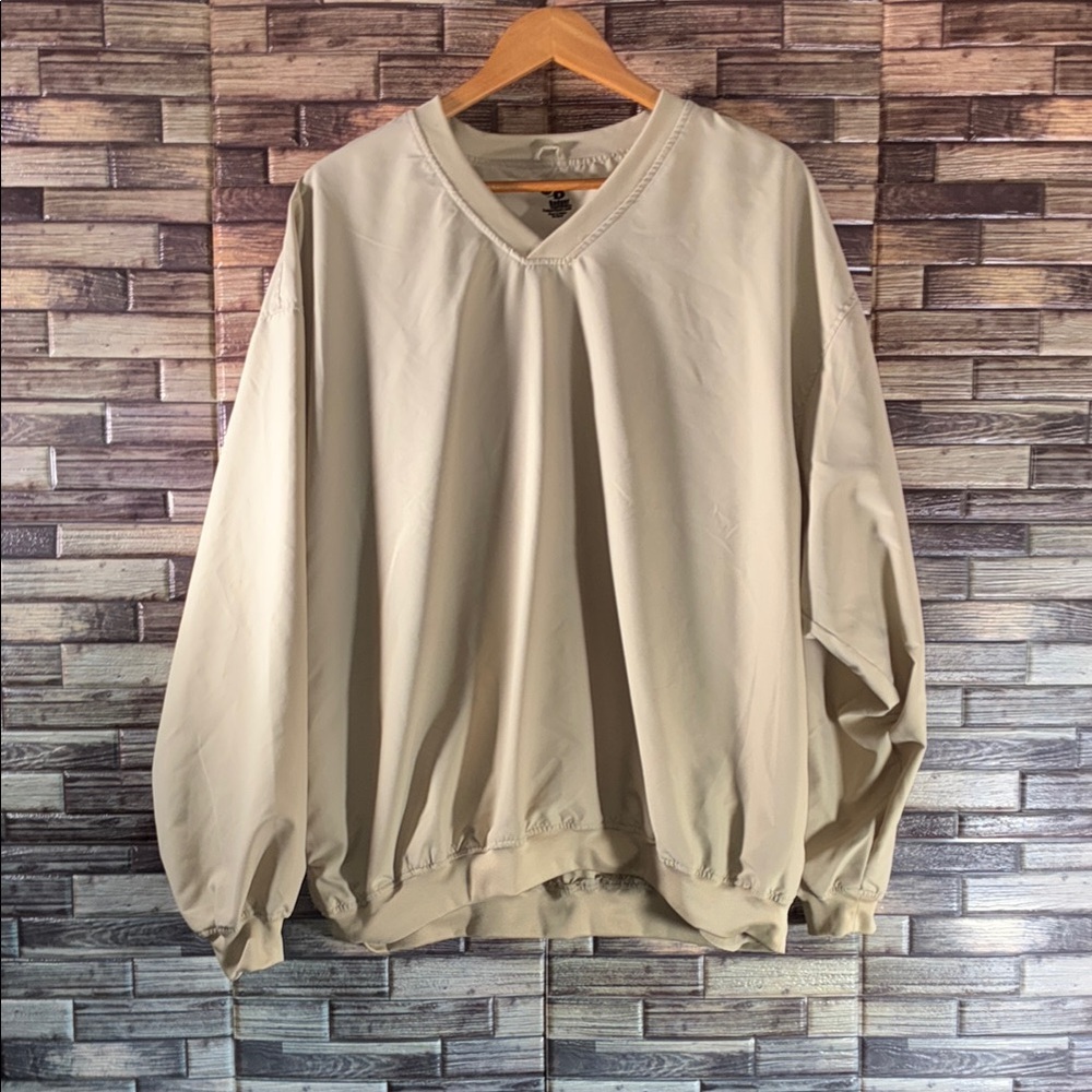 Pre Owned Men's Beige Badger Sports XL  Golf Pullover